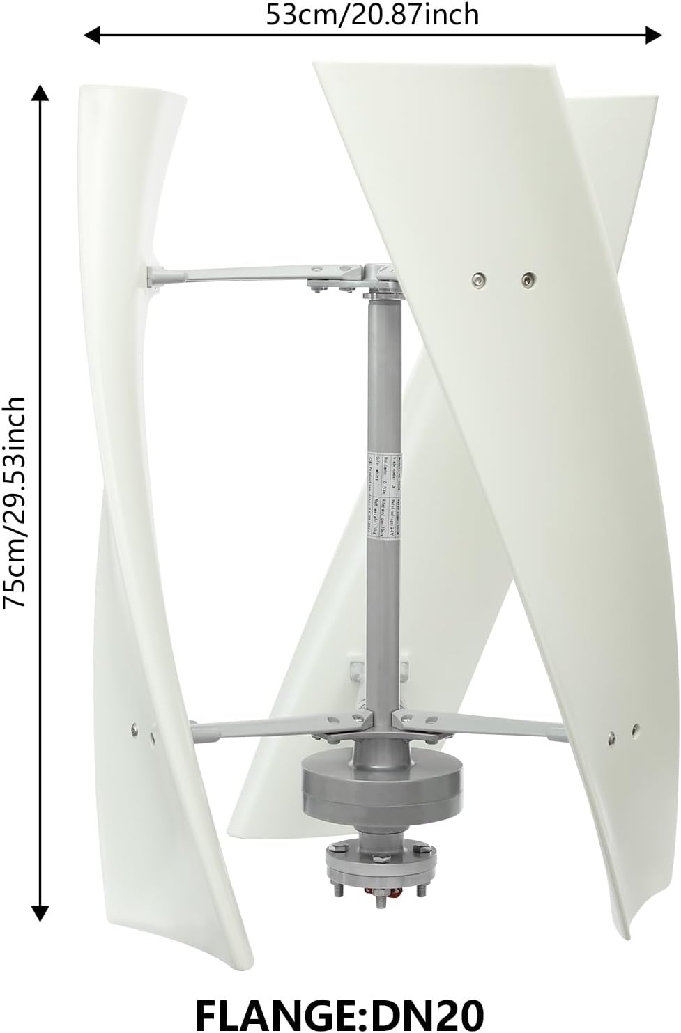 Wind Turbine Generators Kit, 100W 12V/24V 3 Blades Vertical Axis Wind Turbine Generator with Controller, Permanent Magnet Levitation Generator Winds Turbine Kit for Boats (24, Volts)