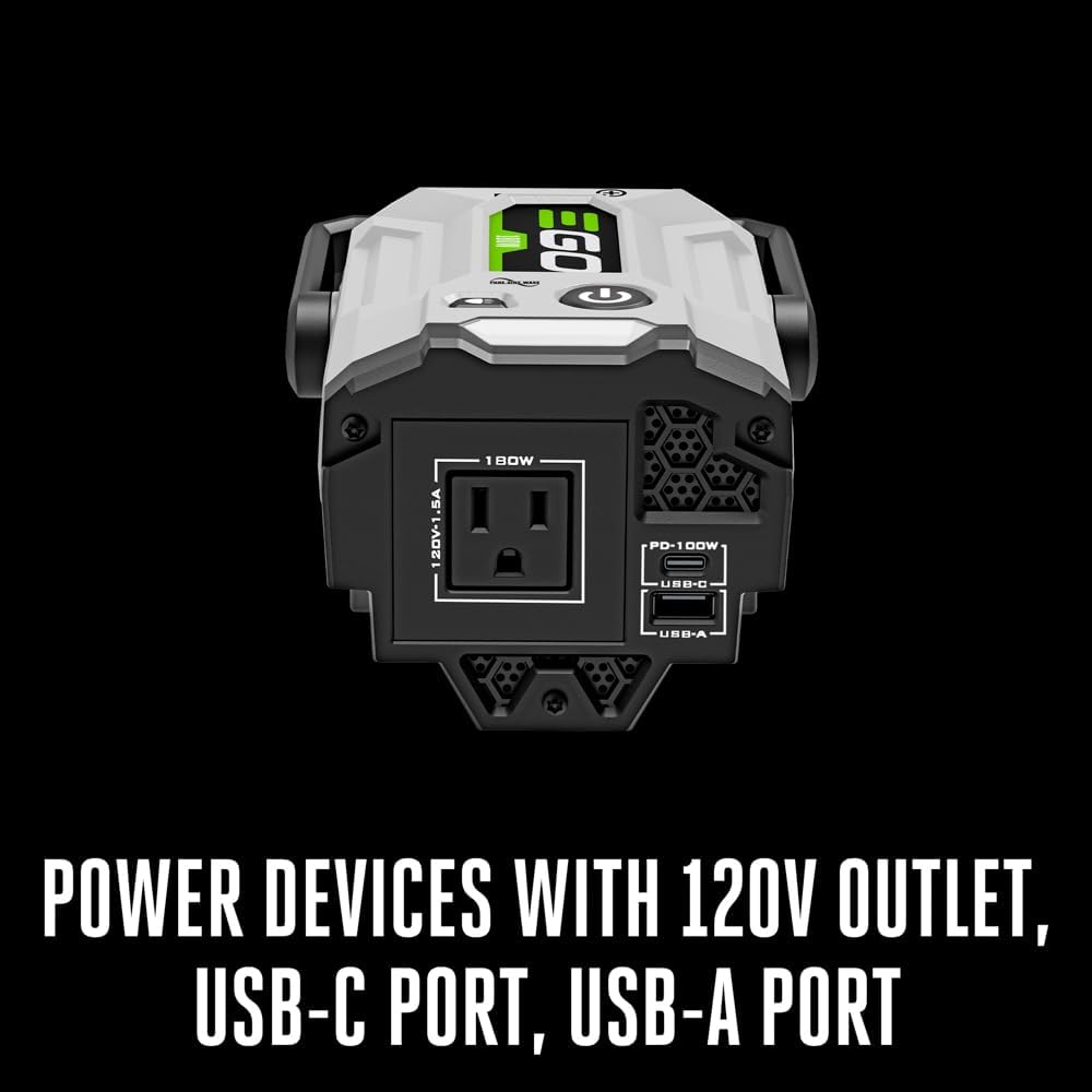 EGO POWER+ Portable Inverter, 180W, Power Inverter Generator, Quiet, Battery and Charger Not Included - PAD1800