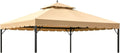 Garden Winds Reinforced Replacement Canopy Top Cover Compatible with The HWG-025W Erommy 10' x 12' Gazebo - Classic Sand, Riplock 350