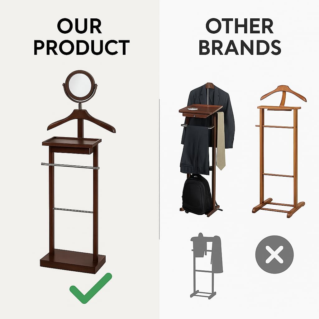 Ergode Valet Stand: Compact Organizer for Clothing & Accessories (Matte Grey)