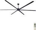 144 Inch (12 ft) Big Industrial Fan, HVLS Large Commercial Ceiling Fan, Ultimate Power 130W DC Motor, 10-Year Warranty, 6 Aluminum Blades for Hangar, Workshop, Cattle Farm & Mall