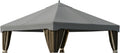 Garden Winds Reinforced RipLock 350 Replacement Canopy Top Cover Compatible with Garden Treasures 10' x 12' Gazebo Models S-1210GZ, S-1210GZN - Slate Gray