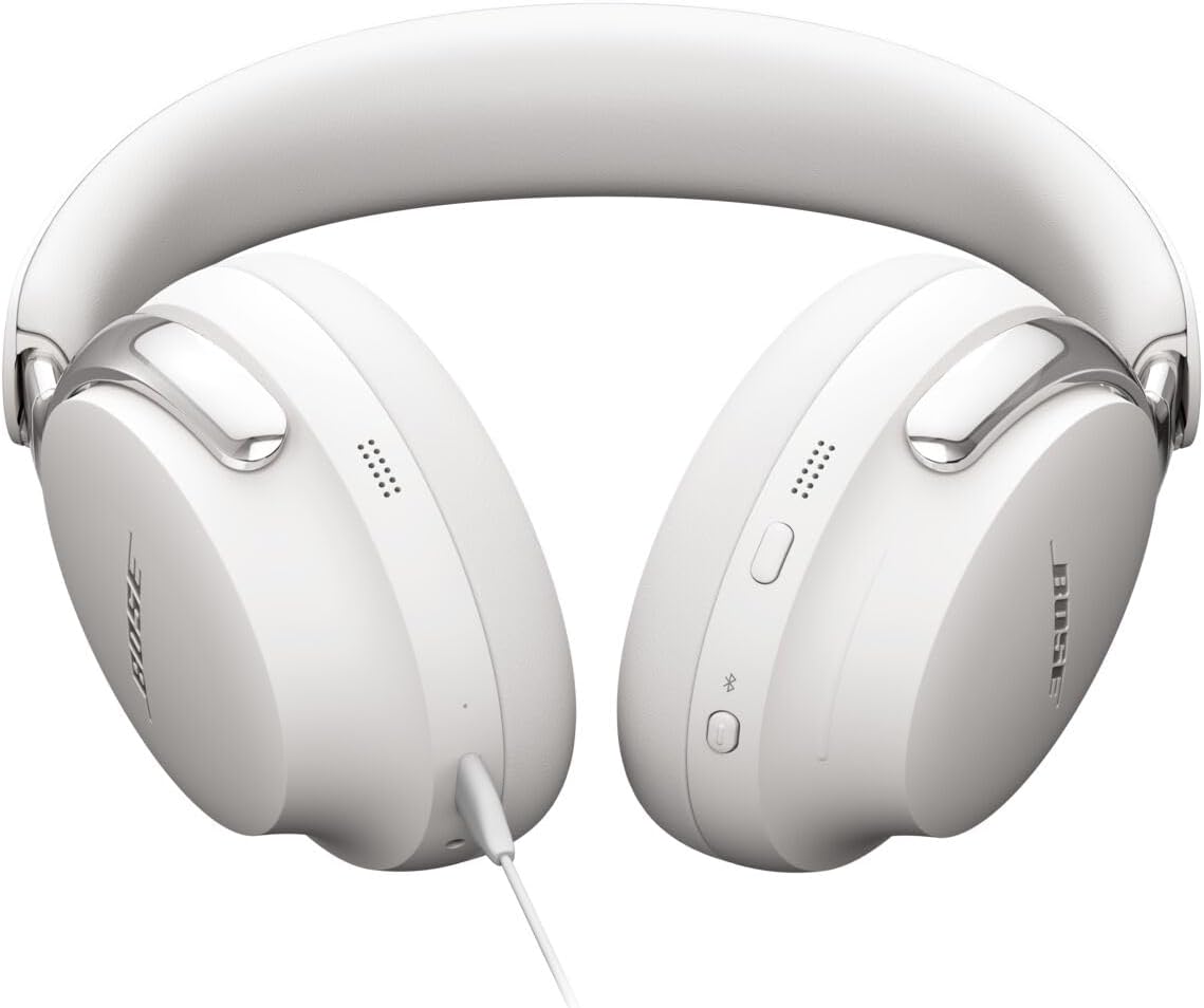 Bose QuietComfort Ultra Bluetooth Headphones (2nd Gen), Wireless Headphones with Spatial Audio, Over Ear Noise Cancelling with Mic, Up to 30 Hours of Play time, White Smoke