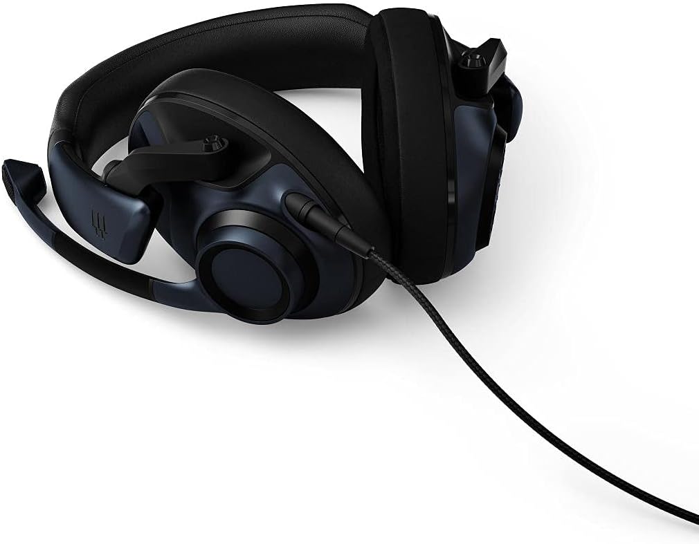 EPOS H6Pro - Closed Acoustic Gaming Headset with Mic – Lightweight Over-Ear Design – Lift-to-Mute – Compatible with Xbox, PS4, PS5 & PC – Black