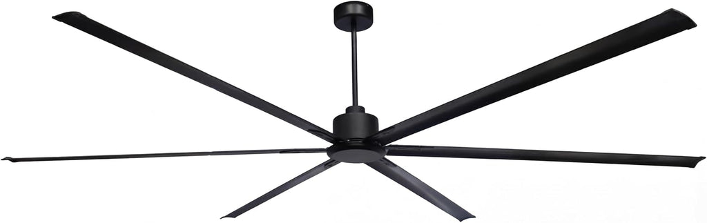 120 Inch (10 ft) Big HVLS Industrial Fan, Large Shop Ceiling Fan with Remote, Quiet 90W DC Motor, 6 Aluminum Blades, 10-Year Warranty for Warehouse, Barn, Church & Auto Shop