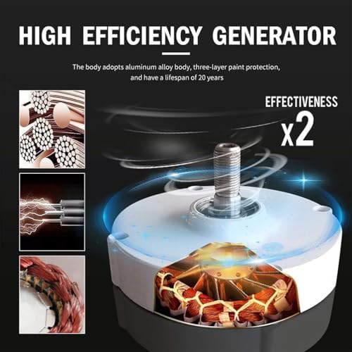10000W Vertical Axis Wind Turbine, 3-Blade Permanent Magnet Generator for Home Use, Low RPM 12V-220V, Free Energy System with Controller, Eco-Friendly Renewable Energy Solution