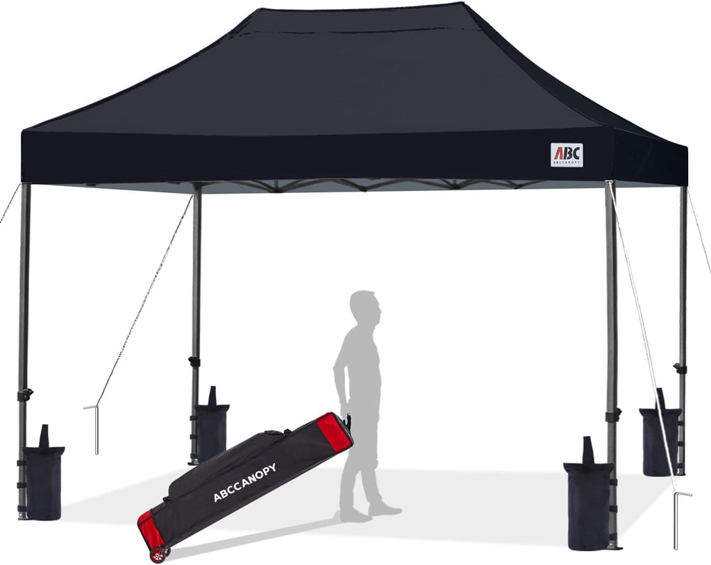ABCCANOPY Patio Pop Up Canopy Tent 8x12 Commercial-Series (Black)