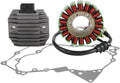 Stator Coil Rectifier Gasket Set for Yamaha YFZ450R SE, for Yamaha YFZ450R Special Edition, Stator Assy OEM:18P-81410-00 18P-81410-02, Generator Cover OEM:18P-15451-00, Regulator OEM:5BN-81960-00