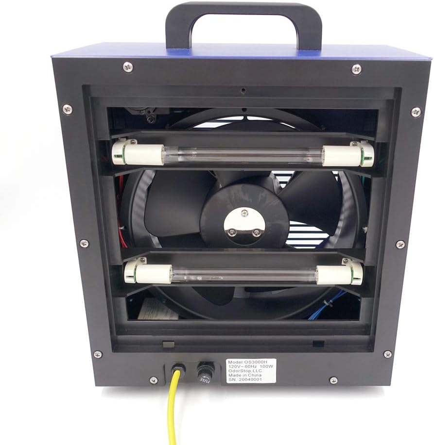 OdorStop OS3000H Hydroxyl Generator/UV Air Purifier with Charcoal Filter for Spaces up to 3000 sq ft and above