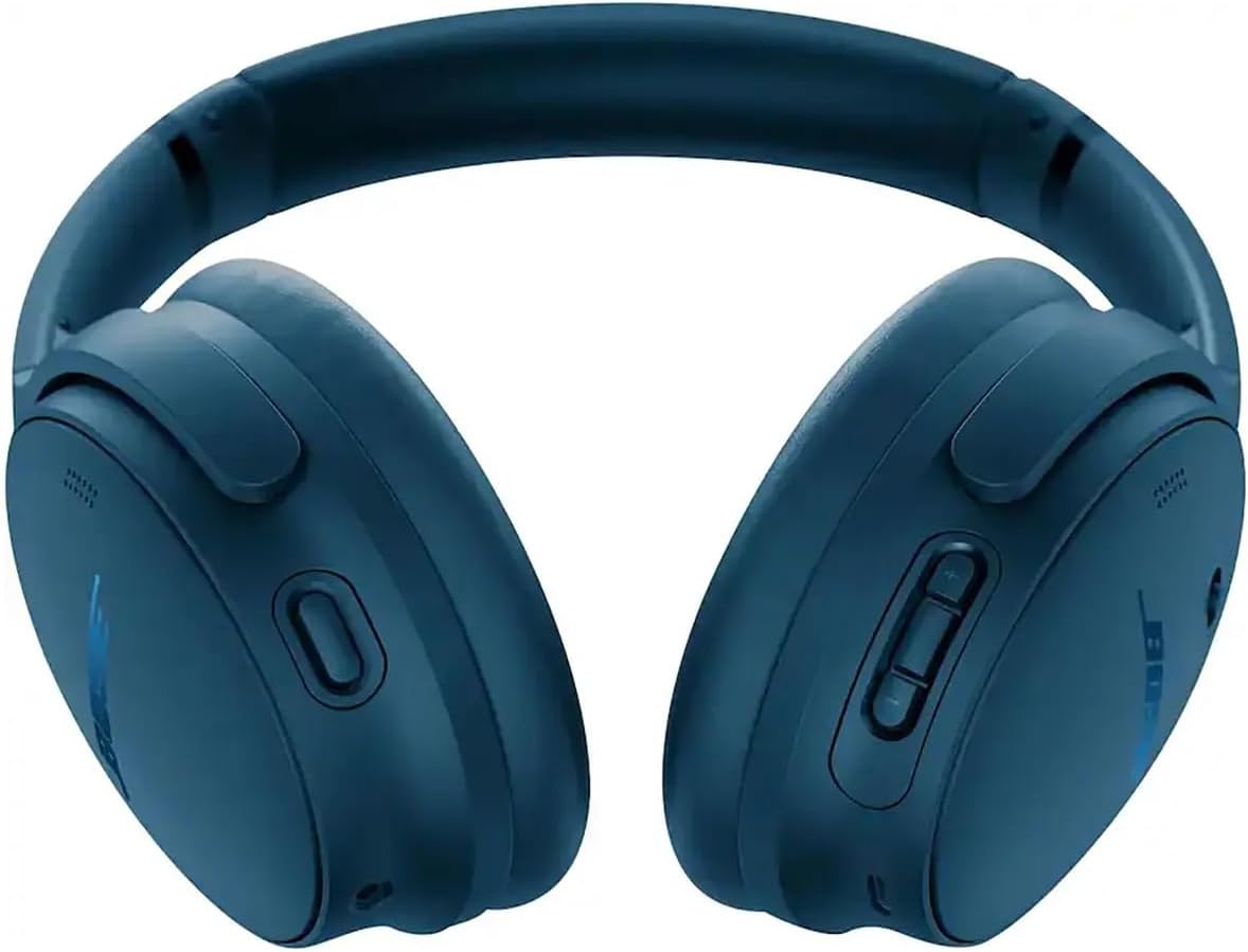 Bose QuietComfort Bluetooth Headphones, Wireless Headphones with Active Over Ear Noise Cancelling and Mic, + Green Extreme 20W 2-Port Wall Charger & Stand (Twilight Blue)