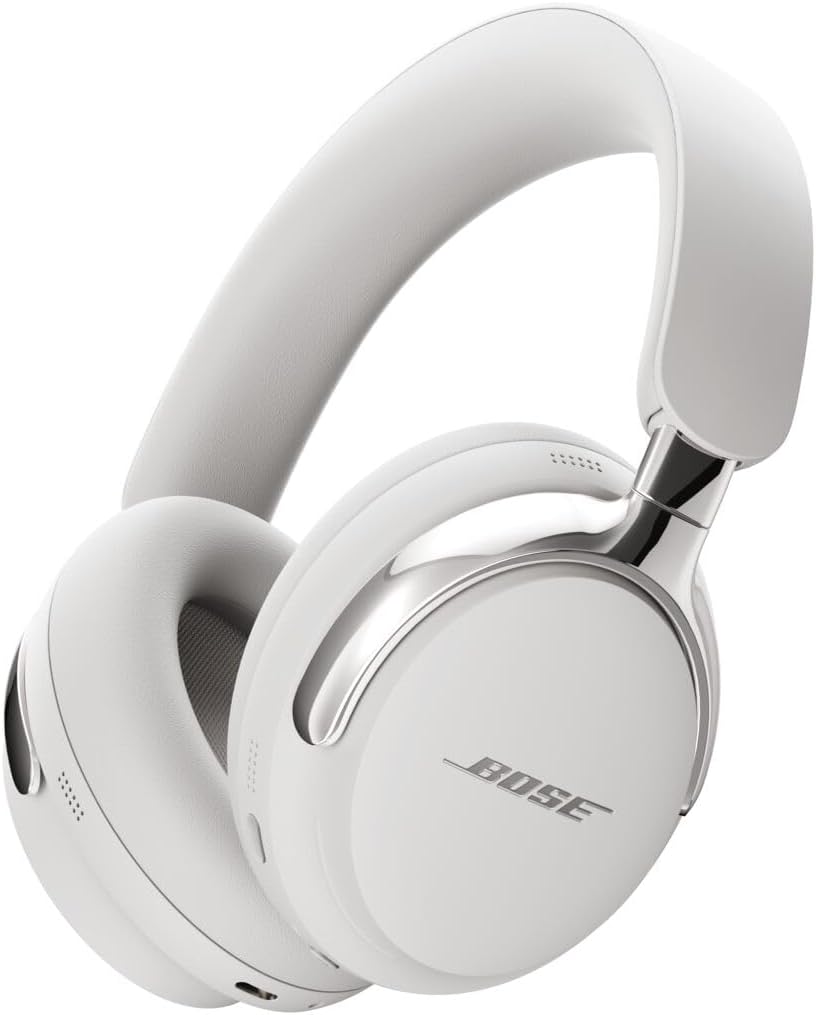 Bose QuietComfort Ultra Bluetooth Headphones (2nd Gen), Wireless Headphones with Spatial Audio, Over Ear Noise Cancelling with Mic, Up to 30 Hours of Play time, White Smoke