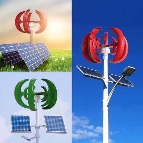 100W Vertical Wind Turbine Generator for Home Use, 12V/24V with Controller, 5 Blades Low RPM Windmill for Boats & Terraces, Eco-Friendly Renewable Energy Solution