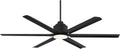 Casa Vieja 65' Ultra Breeze Modern Industrial Outdoor Ceiling Fan with Dimmable LED Light Remote Control Matte Black Wet Rated for Patio Exterior House Home Porch Gazebo Garage with 4 1/2' Downrod