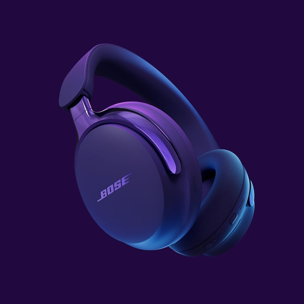 Bose (2nd Gen QuietComfort Ultra Bluetooth Headphones, Wireless Headphones with Spatial Audio, Over Ear Noise Cancelling with Mic, Up to 30 Hours of Play time + 20W Wall Charger (Midnight Violet)