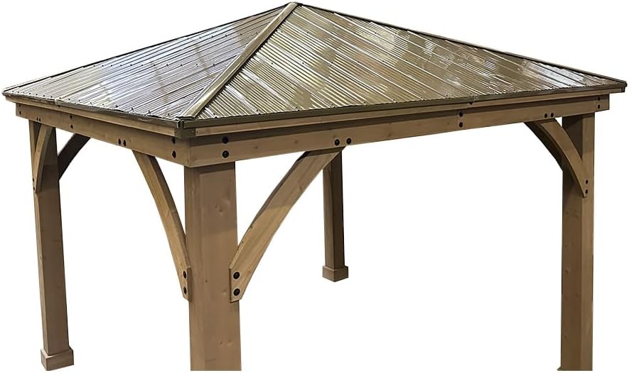 Garden Winds Winter Cover Compatible with The Yardistry YM12810 12' X 12' Tall Hard Top Gazebo – Heavy Duty Protective Enclosure for Outdoor Storage, Waterproof, Windproof and Flame Resistant – Black