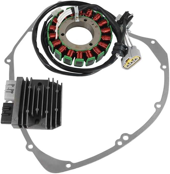 Stator Coil Rectifier Gasket for Yamaha XVS950A V-Star for Yamaha XVS950C XV950, Stator Assy OEM:5S7-81410-00 1TP-81410-00, Generator Cover OEM:3D8-15451-00, Regulator OEM:1D7-81960-01 27D-81960-00