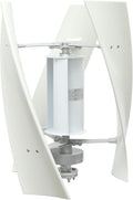Wind Generator, 500W 24V 3 Blade Vertical Wind Turbine Generator Vertical Axis Wind Turbine Vertical Wind Generators Kit Wind Power Generators w/Auxiliary Wind Wheel for Home, Business, Ships