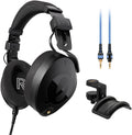Rode NTH-100 Professional Closed-Back Over-Ear Headphones Bundle NTH-Cable (Blue, 3.9') and Auray Headphones Holder