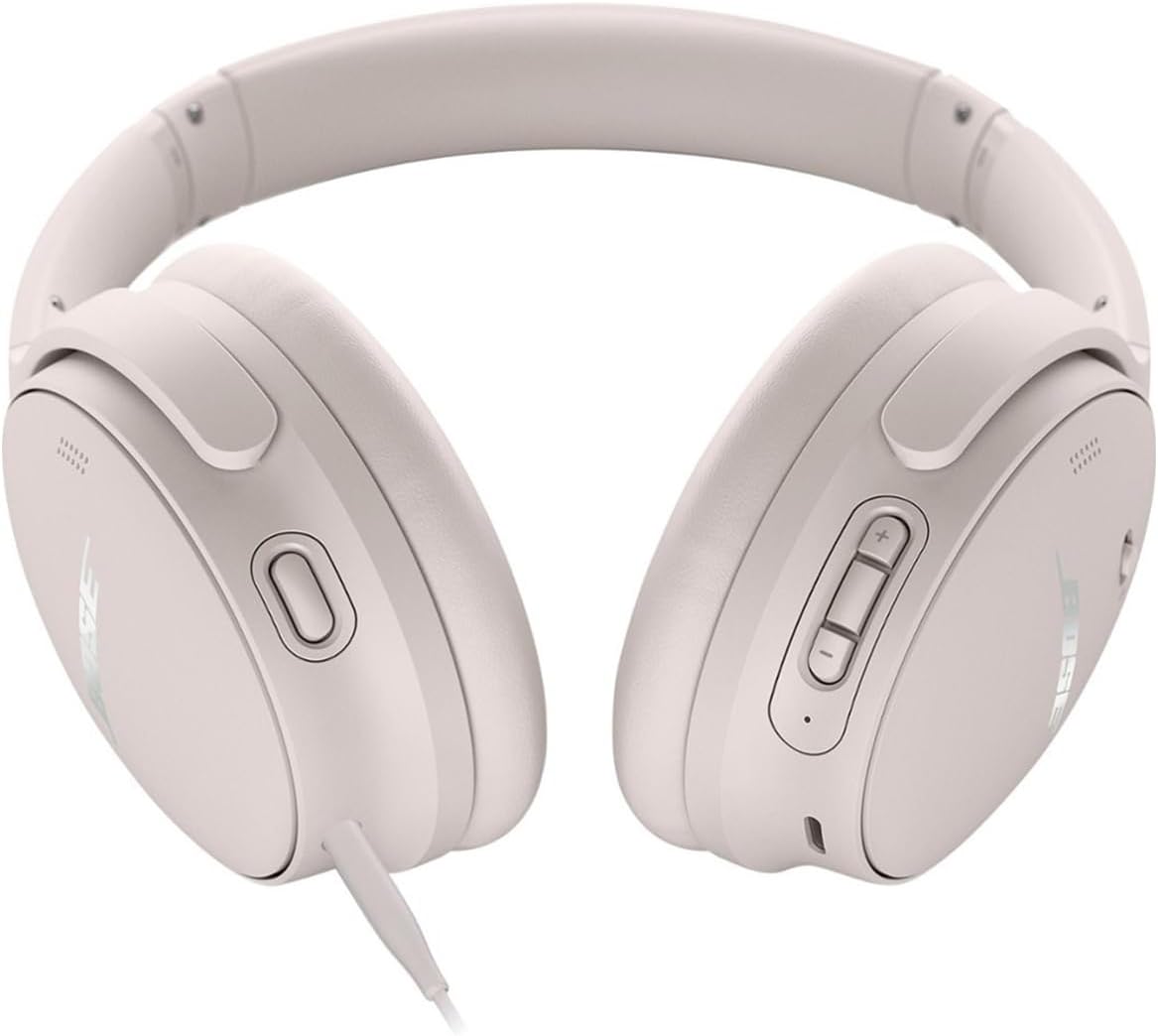 Bose QuietComfort Headphones - Wireless Bluetooth Headphones, Active Over Ear Noise Cancelling and Mic, Deep Bass Bundle + Desktop Headphone Stand + Green Extreme Dual Wall Charger (White)