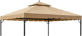 Garden Winds Reinforced RipLock 350 Replacement Canopy Top Cover Compatible with Erommy 10' x 12' Square Gazebo Model HWG-025W - Beige