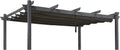PURPLE LEAF Pergola Shade Cover for 10' X 12' Deck Porch Outside Outdoor Retractable Durable Fabric Canopy Replacement Top Only Gray