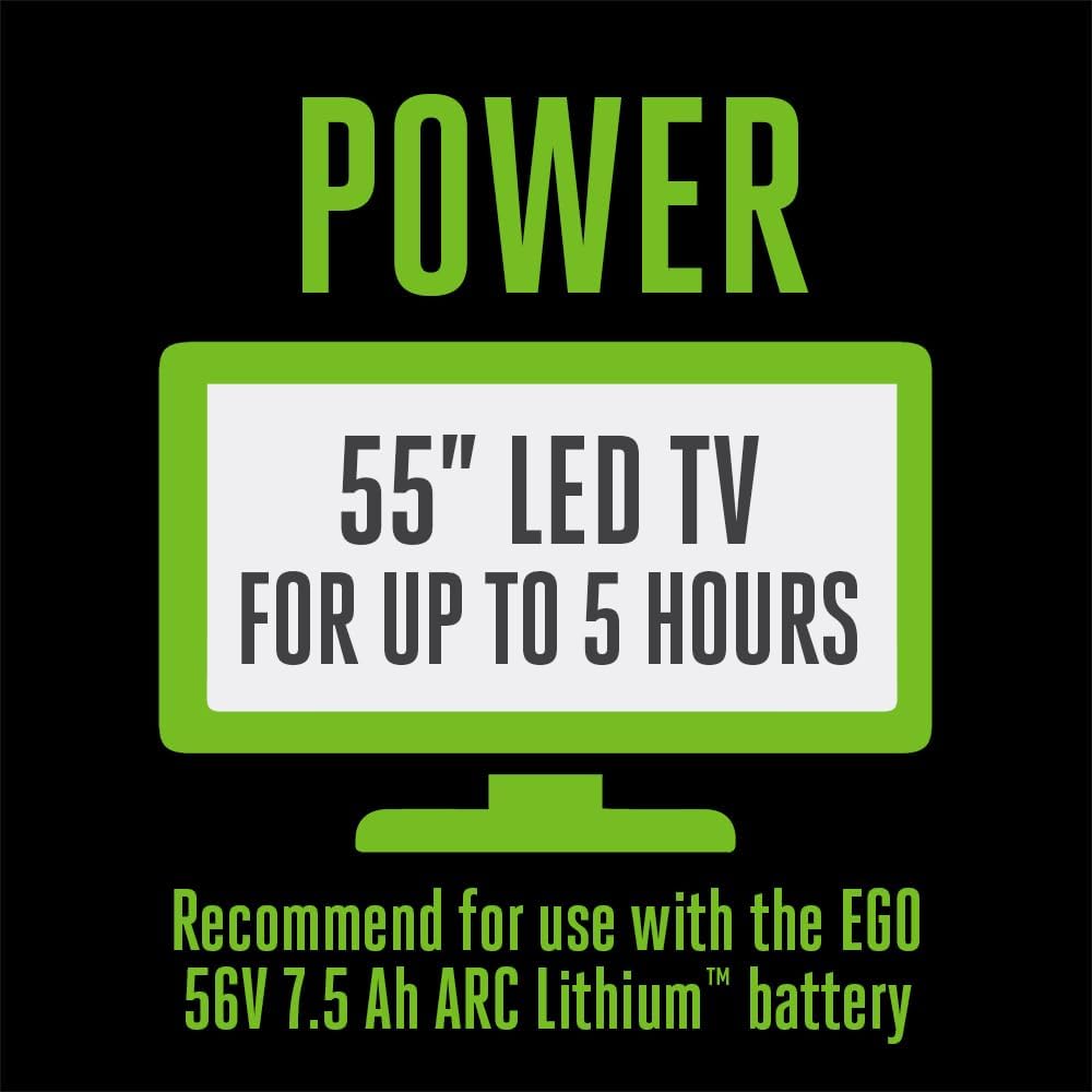 EGO POWER+ Portable Inverter, 180W, Power Inverter Generator, Quiet, Battery and Charger Not Included - PAD1800