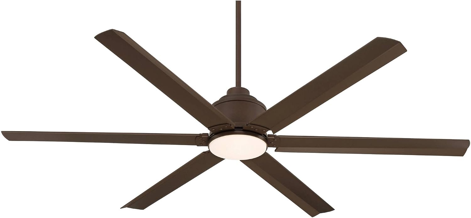 Casa Vieja 65' Ultra Breeze Modern Industrial Outdoor Ceiling Fan with Dimmable LED Light Remote Control Oil Rubbed Bronze Wet Rated for Patio Exterior House Home Porch Gazebo Garage - 6' Downrod
