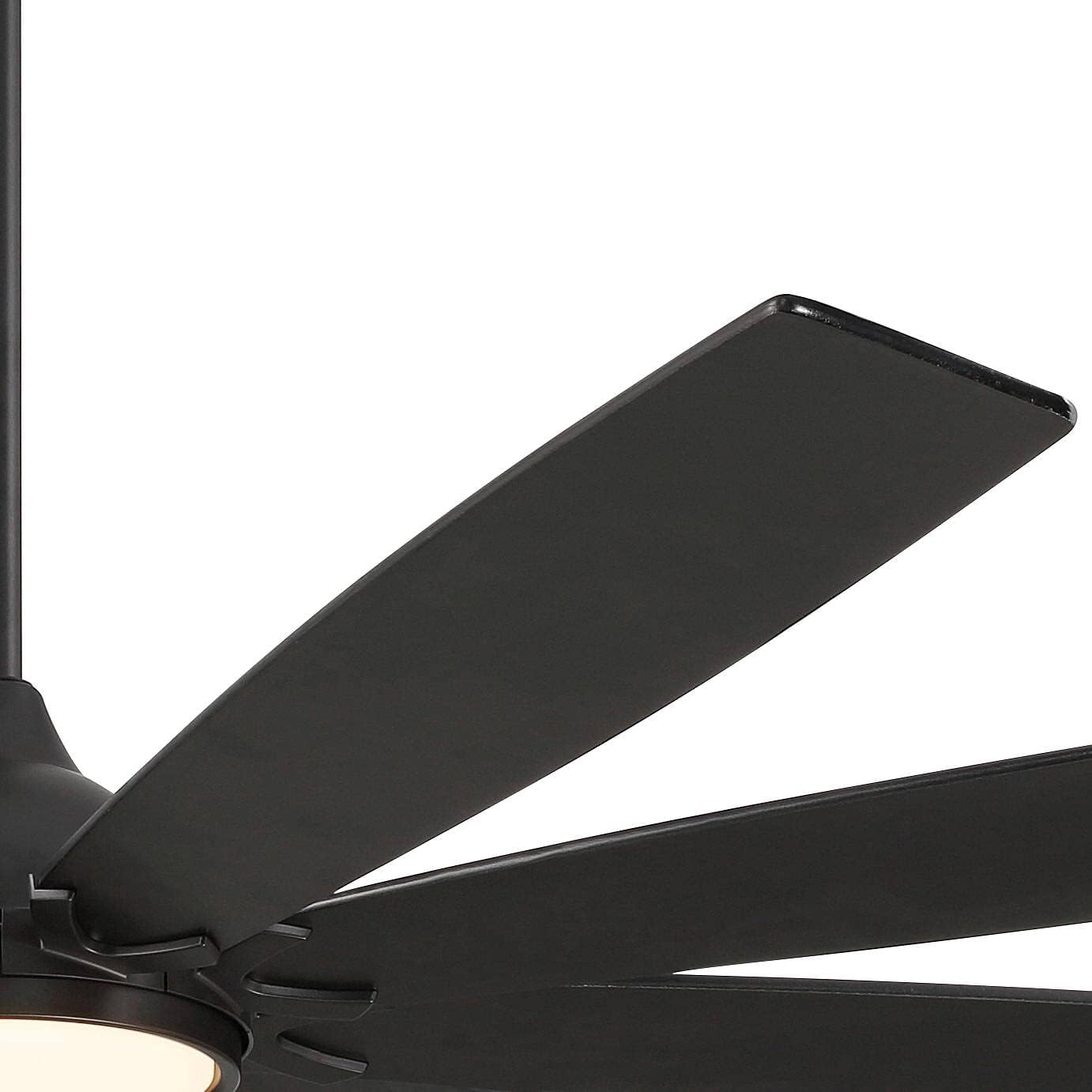Casa Vieja 72' Tahoe Breeze Industrial Indoor Outdoor Ceiling Fan with LED Light Remote Control Matte Black Dark Walnut Wood Damp Rated for Cottage Core Patio Exterior House Home Porch Gazebo Garage