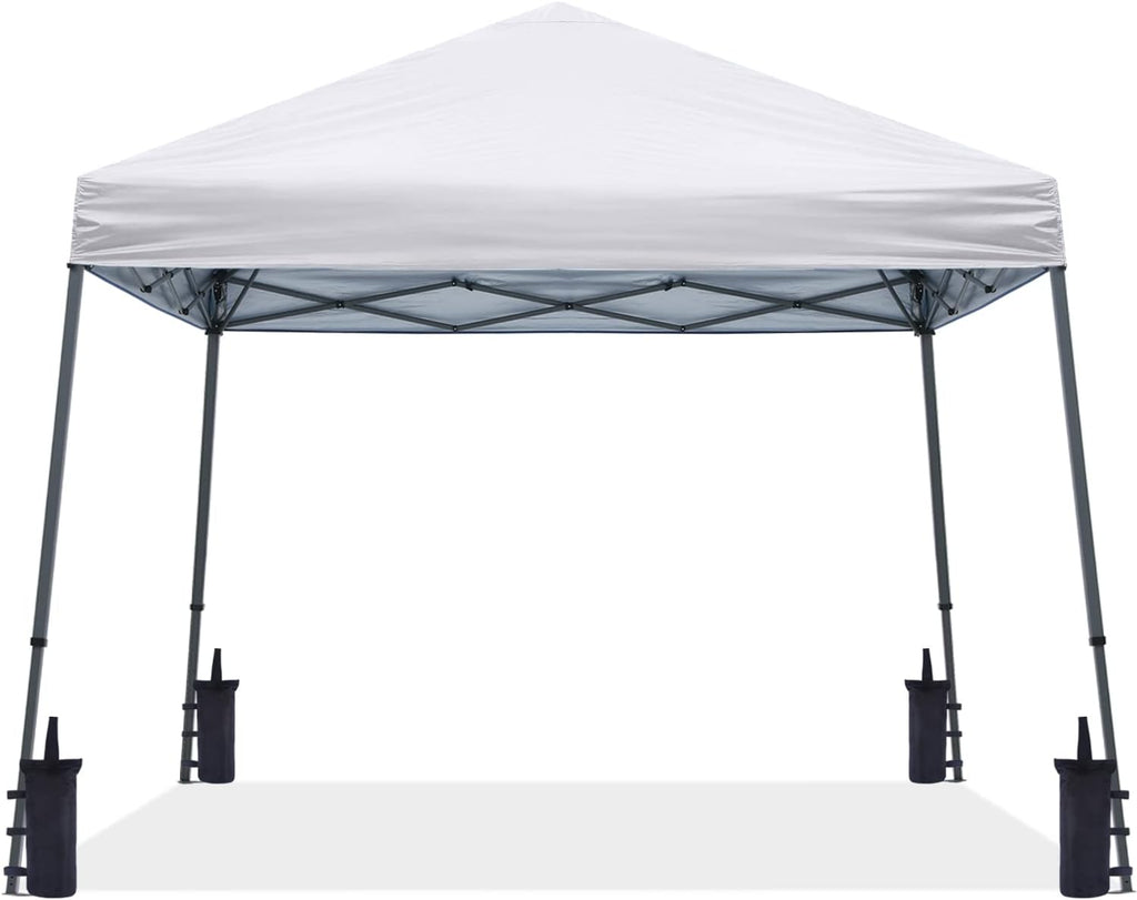 ABCCANOPY Stable Pop up Outdoor Canopy Tent 8 x 8 ft Base / 6 x 6 ft Top, White