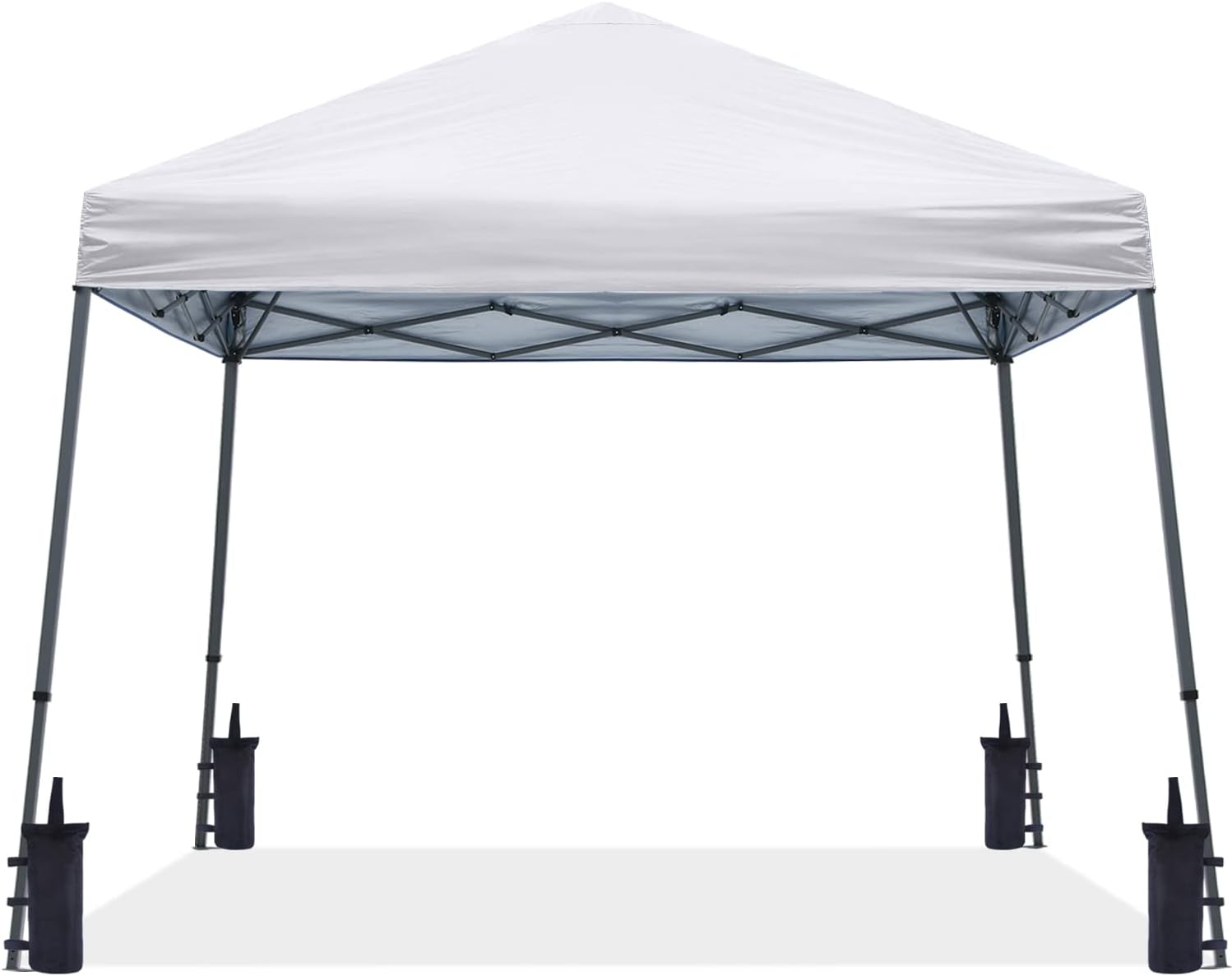 ABCCANOPY Stable Pop up Outdoor Canopy Tent 8 x 8 ft Base / 6 x 6 ft Top, White