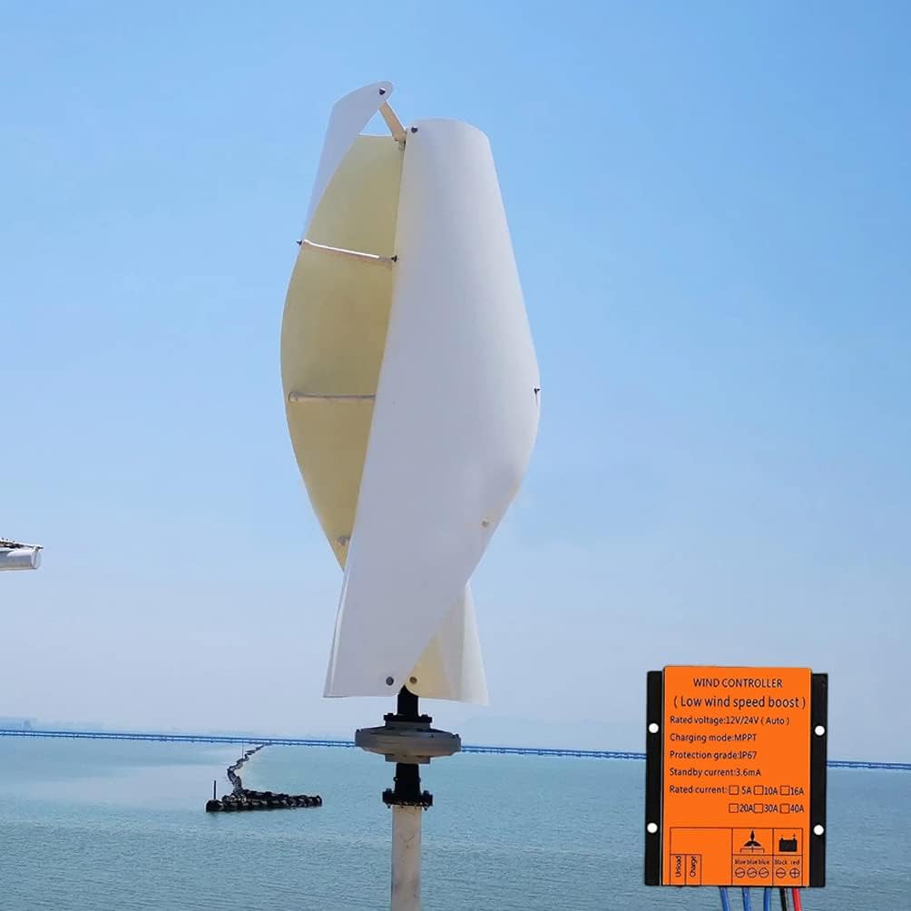 800W 48V Vertical Wind Turbine 3 Phase Maglev Axis Coreless Permanent Magnet Wind Generator Windmill with Hybrid MPPT Controller