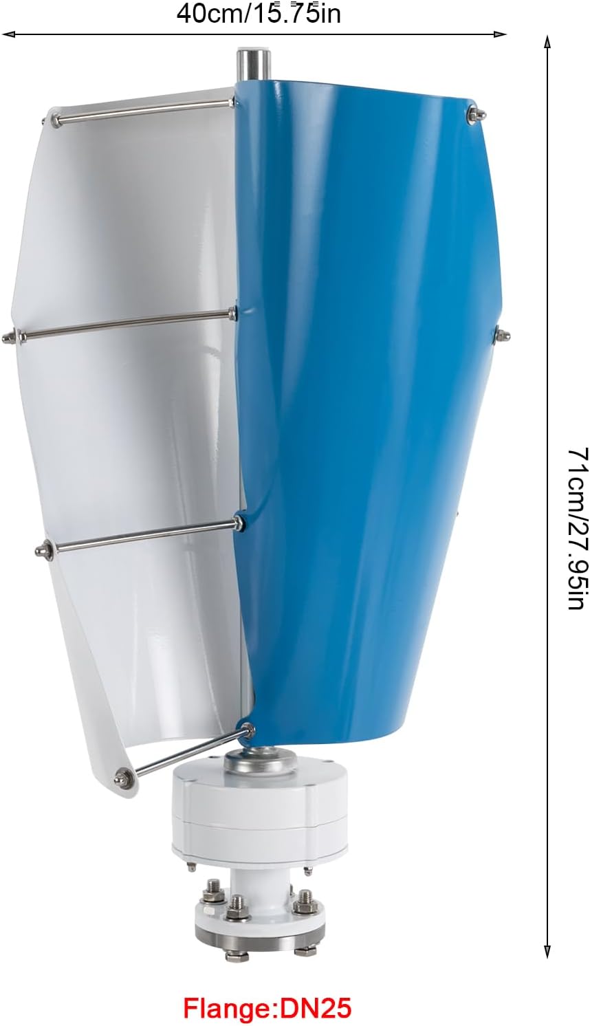 Wind Generator, 100W 12V Vertical Wind Turbine Generator Vertical Axis Wind Turbine Vertical Wind Generators Kit Wind Power Generators w/Controller for Home, Business, Ships