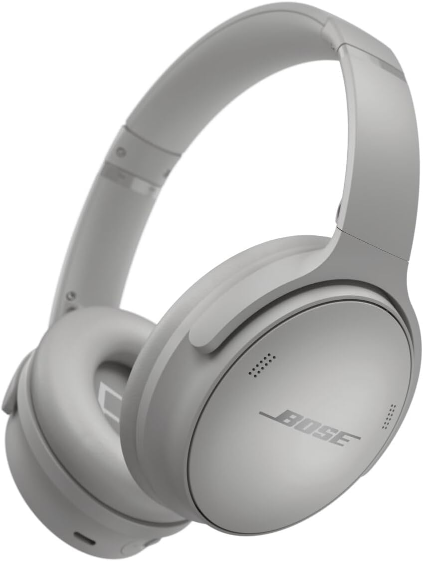 Bose QuietComfort Headphones - Wireless Bluetooth Headphones, Active Over Ear Noise Cancelling and Mic, Deep Bass Bundle + Desktop Headphone Stand + Green Extreme Dual Wall Charger (Moonlight Grey)
