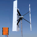 1000W 12V Wind Turbine Generator VAWT 3 Blades Vertical Axis Wind Turbine Kit 1KW Wind Power Generator with MPPT Controller for Home Industrial Camping Boat Use