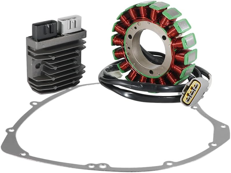 Stator Coil Rectifier Gasket for Yamaha XVS950A V-Star for Yamaha XVS950C XV950, Stator Assy OEM:5S7-81410-00 1TP-81410-00, Generator Cover OEM:3D8-15451-00, Regulator OEM:1D7-81960-01 27D-81960-00