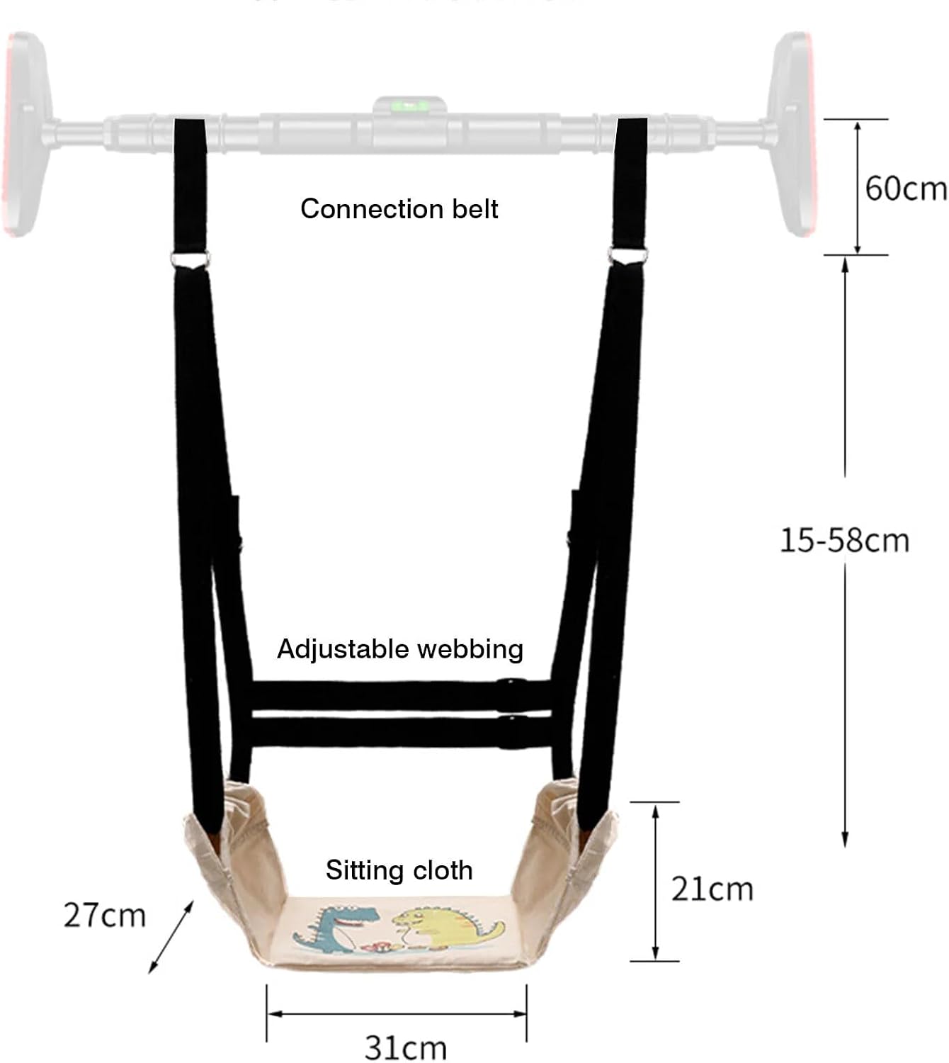 Swings Seats Outdoor Indoor Multifunction Kids Horizontal Swing U Shaped Safe Comfortable Hanging Chair Kids Toys Play Set Swings
