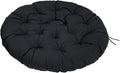 Lifup Water Resistant Papasan Cushion, Rocker Chair Pads, Hammock Seating Cushion for Hanging Egg Chair Folding Garden Sofa Patio Garden Swing Chair Black Round 51'