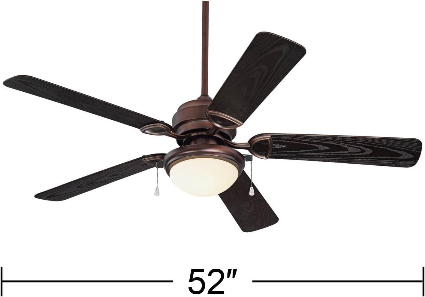 Casa Vieja 52' Marina Breeze Industrial Rustic Farmhouse Indoor Outdoor Ceiling Fan with LED Light Oil Brushed Bronze Brown Wet Rated for Patio Exterior House Home Porch Gazebo Garage Barn