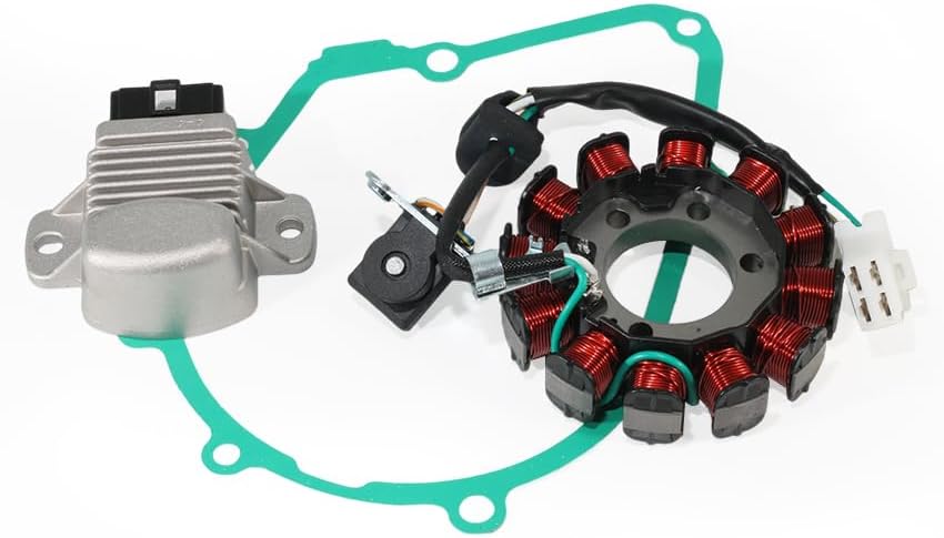 Stator Coil, Regulator Rectifier, Gasket Set for Honda MSX125 Grom 125 2014-2015, Stator Assy OEM: 31120-K26-901 /Regulator OEM: 31600-K26-921 /Generator Cover OEM: 11395-KPH-901
