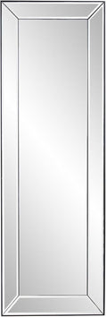 Howard Elliott Vogue Inward Rectangular Hanging Wall Mirror, Large Silver Decorative Wall Mounted Vanity Mirror with Glass Frame for Bedroom, Living Room & Entryway, 24 x 72 Inch