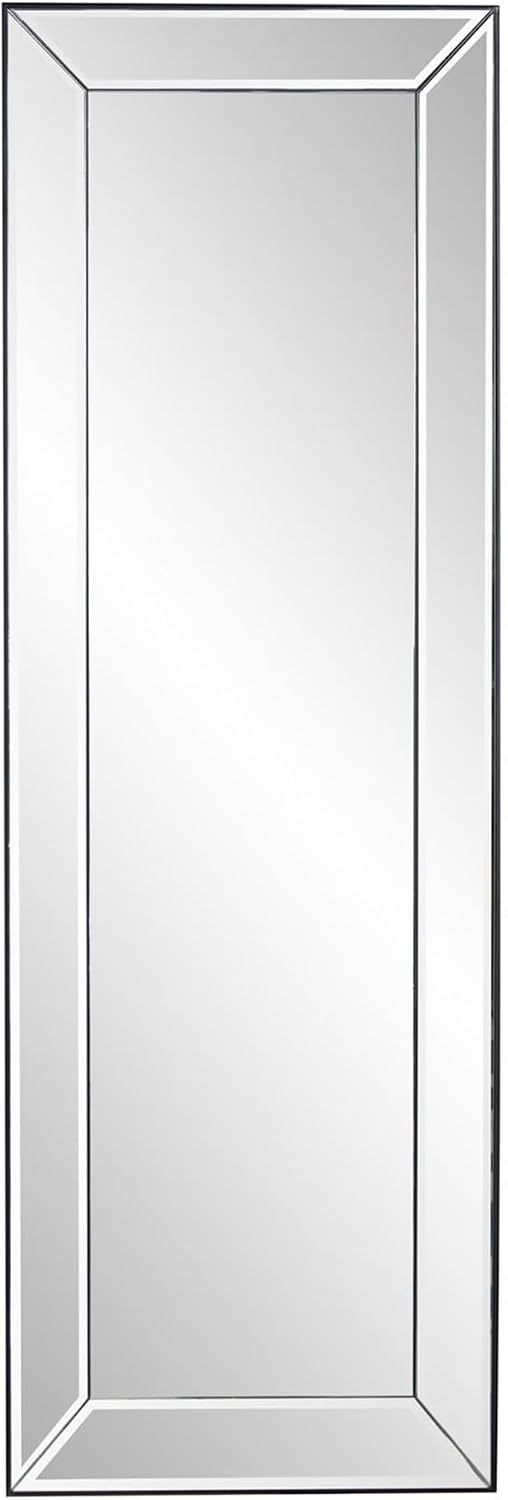 Howard Elliott Vogue Inward Rectangular Hanging Wall Mirror, Large Silver Decorative Wall Mounted Vanity Mirror with Glass Frame for Bedroom, Living Room & Entryway, 24 x 72 Inch