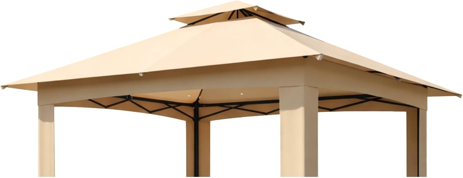Garden Winds Reinforced Replacement Canopy Top Cover Compatible with The ABCCANOPY, MasterCanopy, and Cooshade 13' x 13' Portable Pop Up Gazebo - Classic Sand, Riplock 350