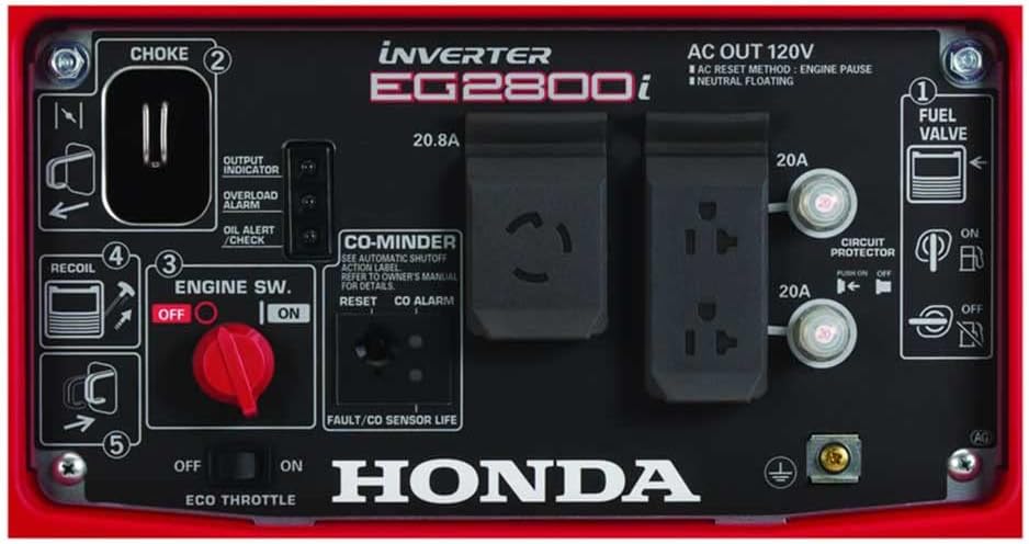 Honda EG2800IAG 2800 Watt 120V Lightweight Open Frame Inverter with CO-MINDER