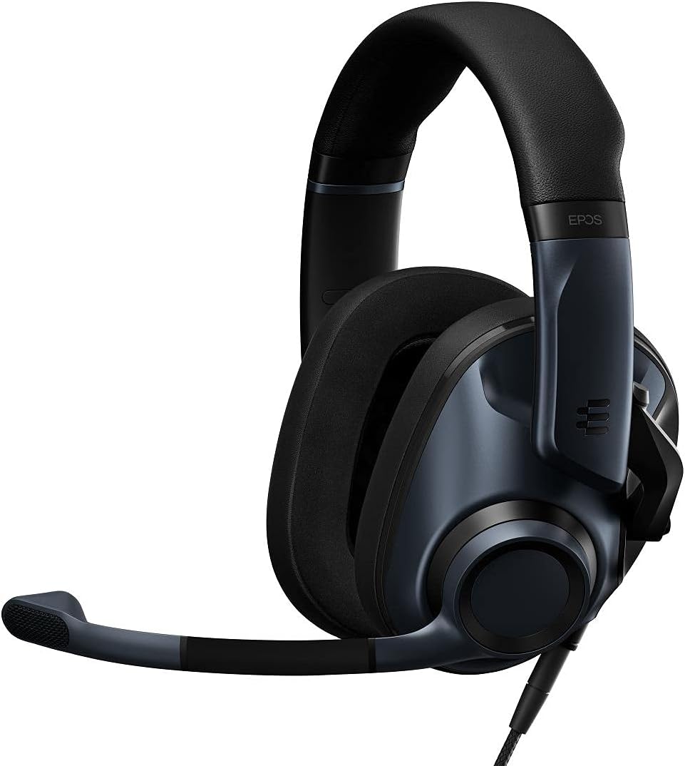 EPOS H6Pro - Closed Acoustic Gaming Headset with Mic – Lightweight Over-Ear Design – Lift-to-Mute – Compatible with Xbox, PS4, PS5 & PC – Black