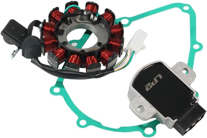 Stator Coil, Regulator Rectifier, Gasket Set for Honda MSX125 Grom 125 2014-2015, Stator Assy OEM: 31120-K26-901 /Regulator OEM: 31600-K26-921 /Generator Cover OEM: 11395-KPH-901