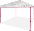Roxy 10x10 Pop Up Canopy – Outdoor Beach Tent with Easy Up One-Push Setup – Portable Shade Shelter for Beach, Tailgate, Family Trips, RV Camping – Folding Gazebo with Wheeled Bag – Hot Pink/White