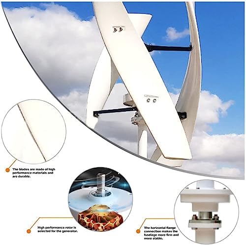9000W Vertical Wind Turbine Generator for Home Use - 12V/24V/48V Roof-Mounted, Noiseless with Controller, Free Energy Solution for 220V Household Power