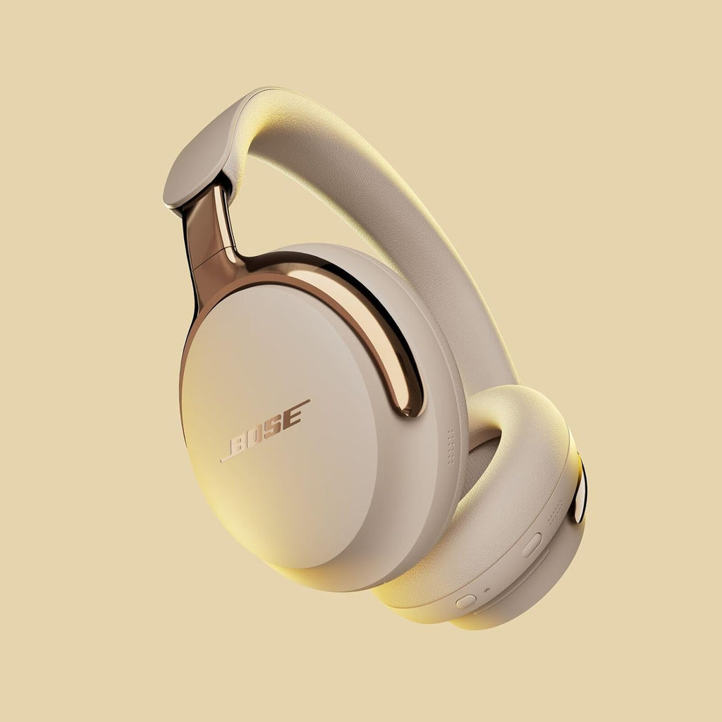 Bose (2nd Gen QuietComfort Ultra Bluetooth Headphones, Wireless Headphones with Spatial Audio, Over Ear Noise Cancelling with Mic, Up to 30 Hours of Play time + 20W Wall Charger (Driftwood Sand)
