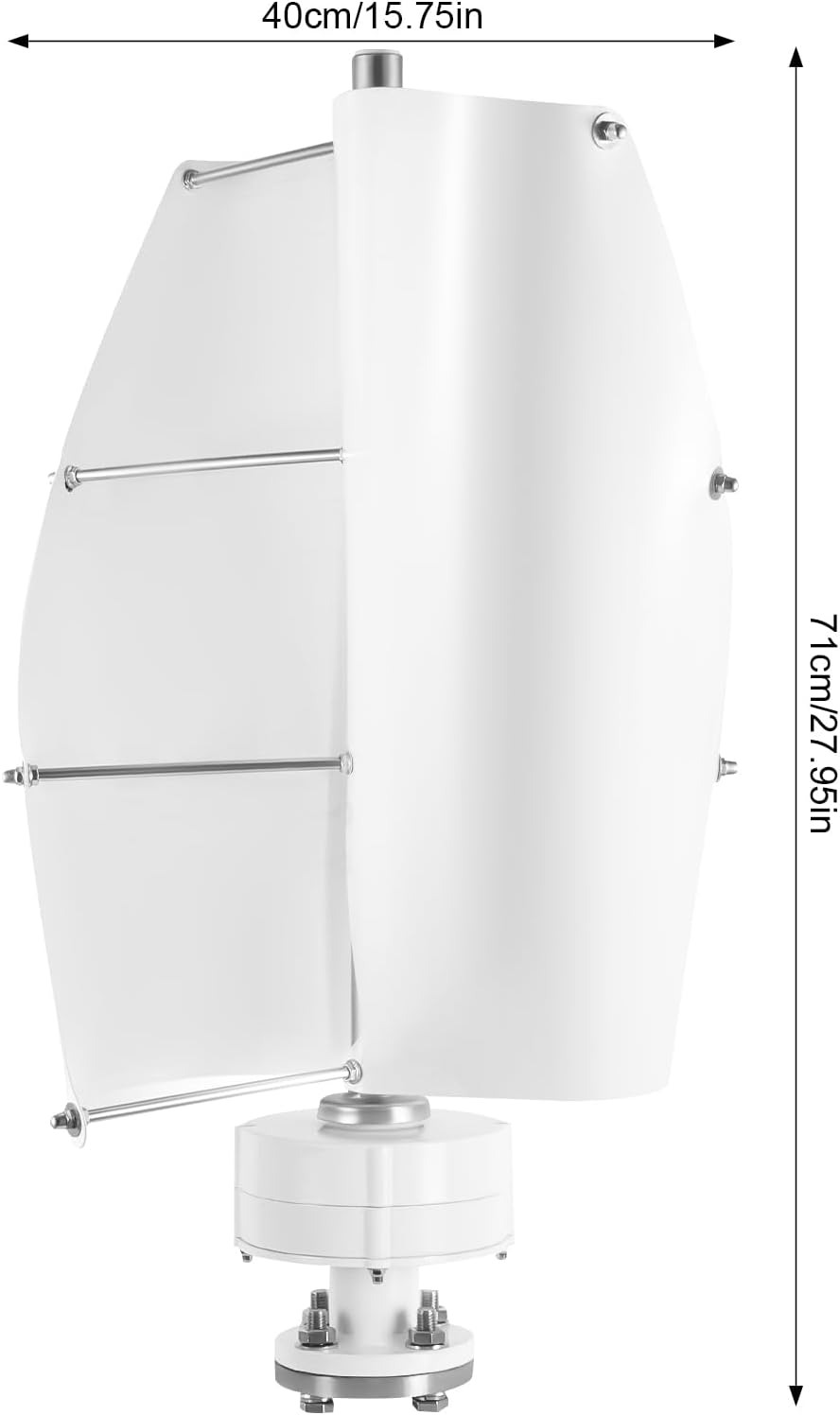 Wind Generator, 100W 12V Vertical Wind Turbine Generator Vertical Axis Wind Turbine Vertical Wind Generators Kit Wind Power Generators w/Controller for Home, Business, Ships