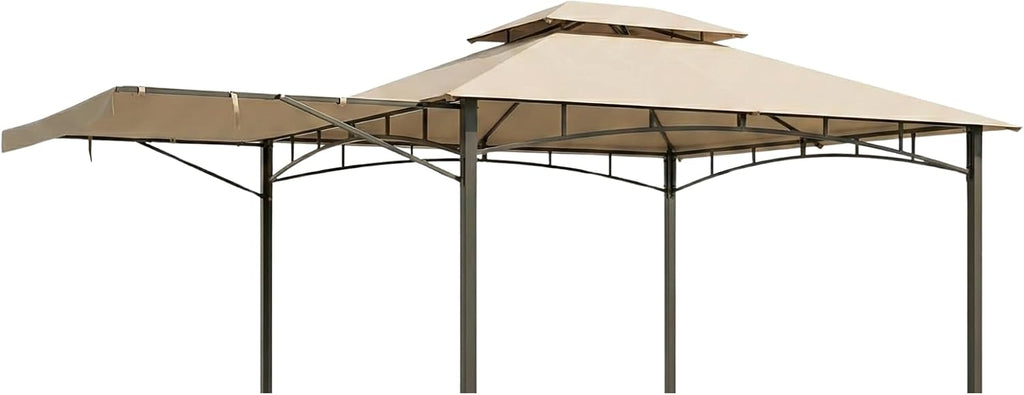 Garden Winds Reinforced RipLock 350 Replacement Canopy Top Cover Compatible with Casual Way Awning 10'x 12' Gazebo Model 8633934 - Beige